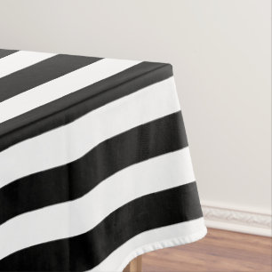 Tablecloth-Black & White Stripes Tablecloth