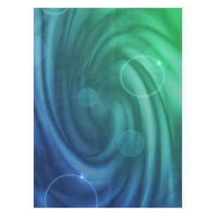Tablecloth Blue And Green Vortex