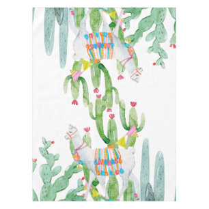 Tablecloth Boho Llama Bohemian Cacti Desert Flower