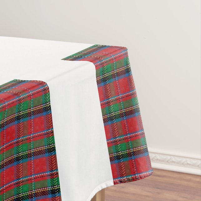 Tablecloth Christmas Plaid Red, Blue Green Plaid (In Situ)
