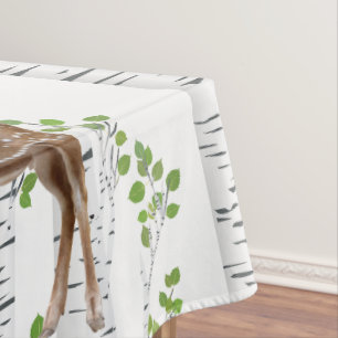 Tablecloth Deer Doe Buck Woodland Hunting