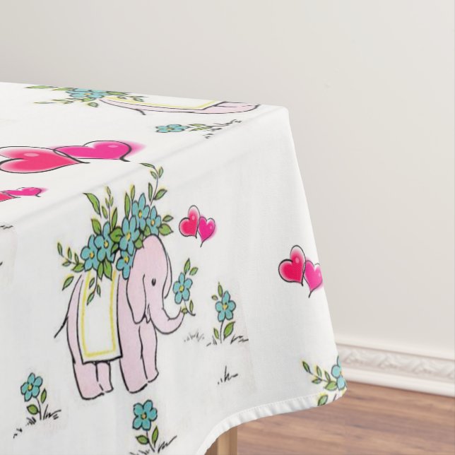 Tablecloth Floral Elephant (In Situ)