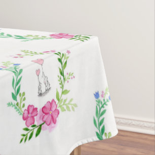 Tablecloth Floral Elephant