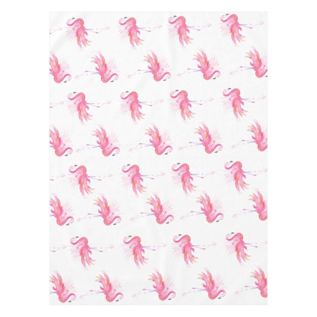 Tablecloth for Pink Flamingo Party (Front)