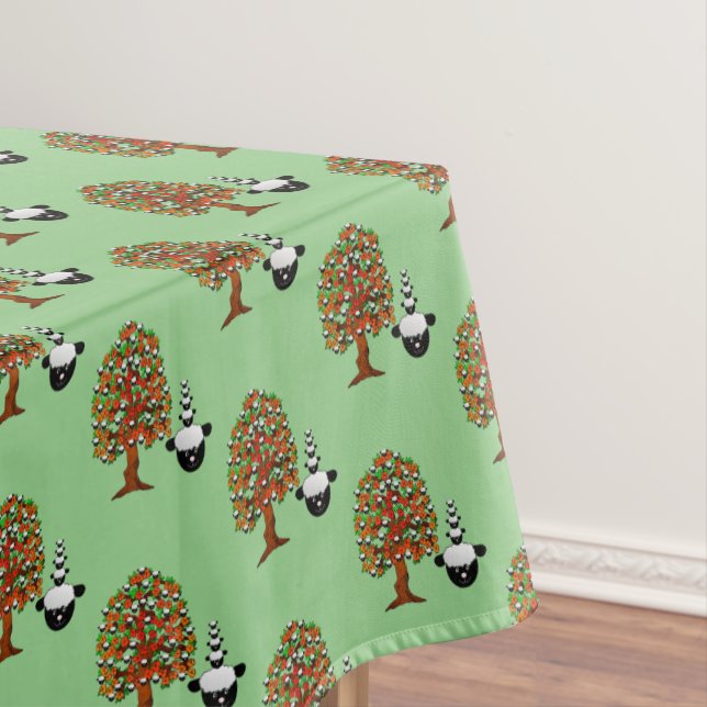 Tablecloth Green Black Sheep Trees (In Situ)