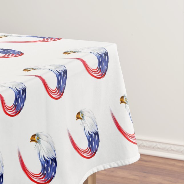 Tablecloth July 4th Patriotic Flag Eagle (In Situ)