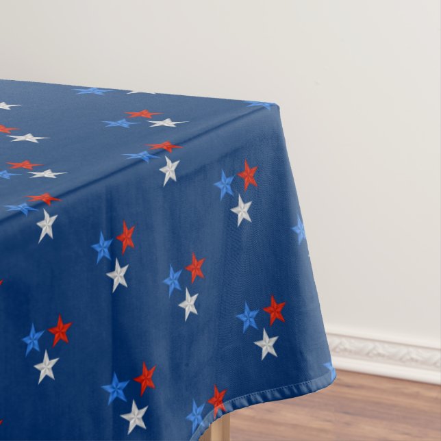 Tablecloth July 4th Patriotic Stars (In Situ)