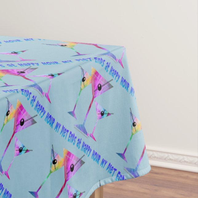 TABLECLOTH - MY DIET ENDS AT HAPPY HOUR (In Situ)