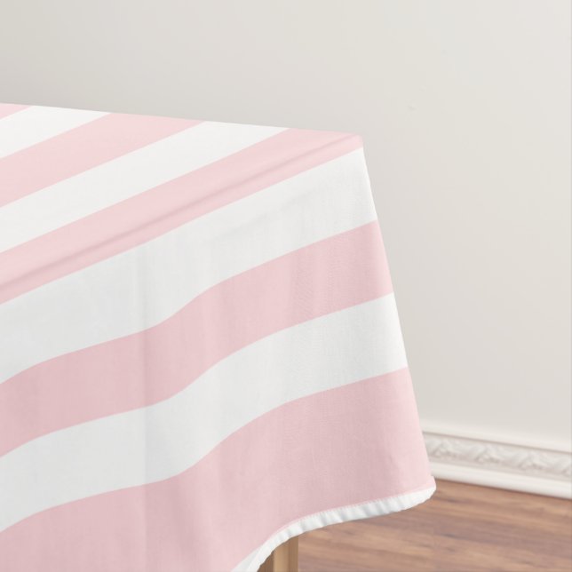 Tablecloth Pink & White Stripe (In Situ)