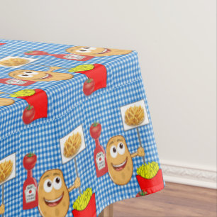 Tablecloth Potato, French Fries, Ketchup Plaid