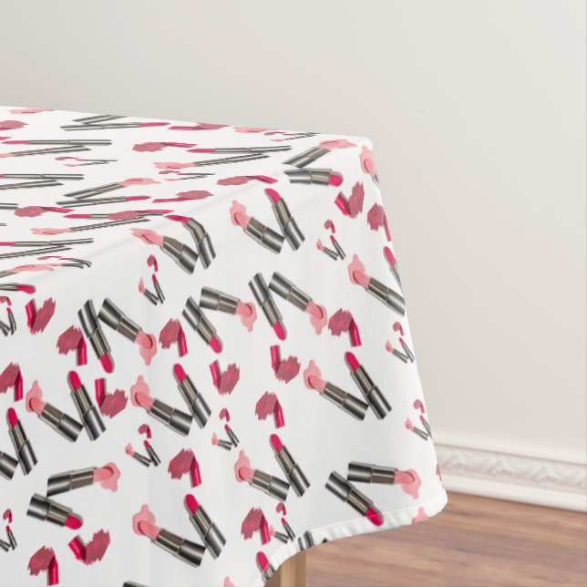 Tablecloth Red & Pink Lipstick Makeup Salon  (In Situ)