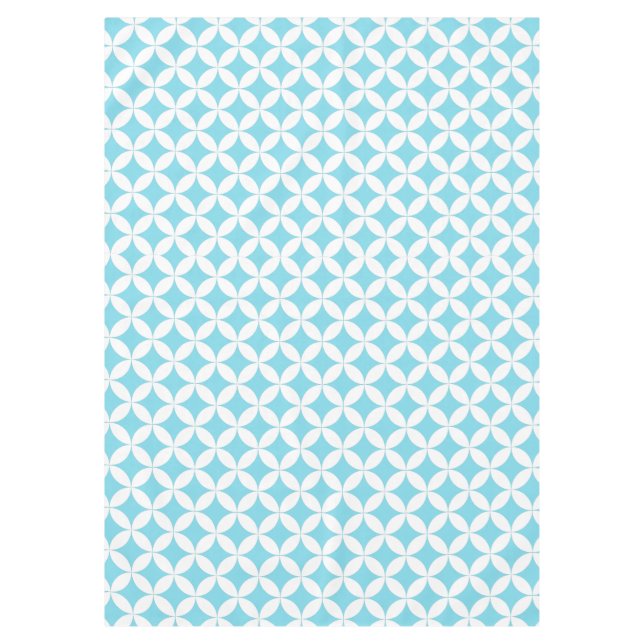 Tablecloth repeat circle white custom colour (Front)