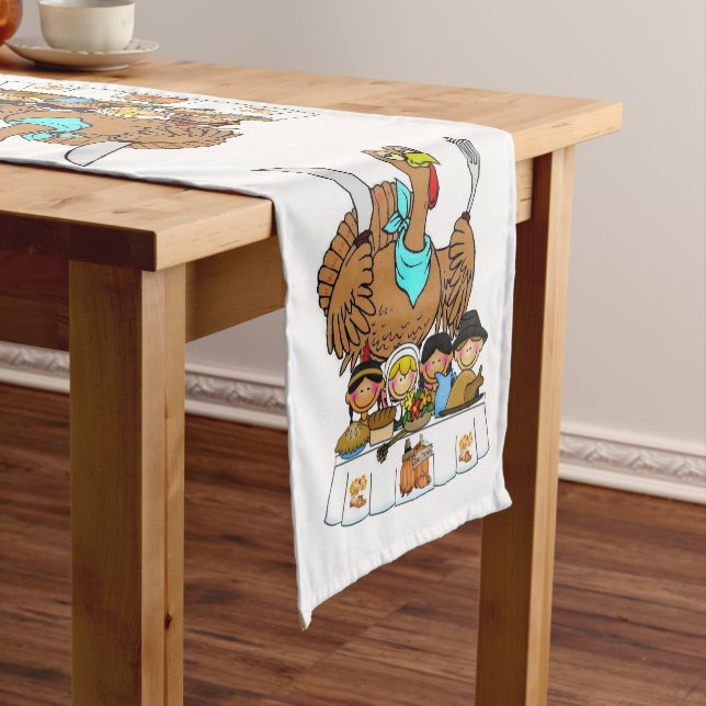 Tablecloth Runner Happy Thanksgiving Day (In Situ)