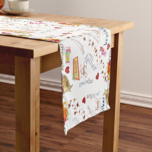 Tablecloth Runner Happy Thanksgiving Day