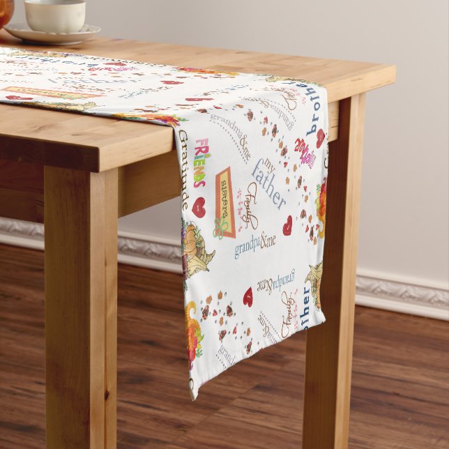 Tablecloth Runner Happy Thanksgiving Day (In Situ)