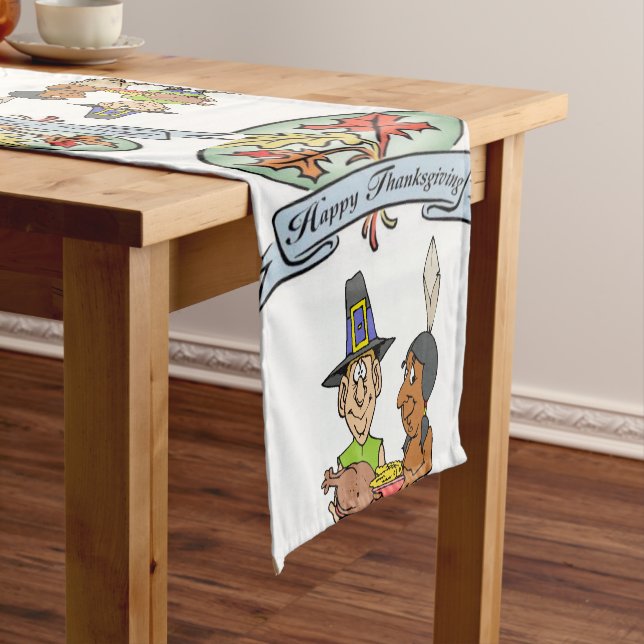 Tablecloth Runner Happy Thanksgiving Day (In Situ)