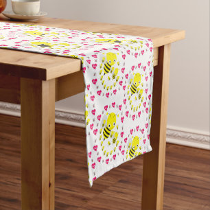 Tablecloth Runner Valentines Bumblebee