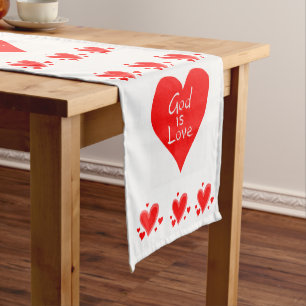 Tablecloth Runner Valentines God is Love