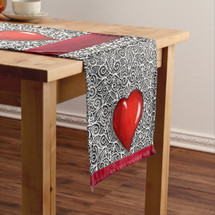 Tablecloth Runner Valentines Heart