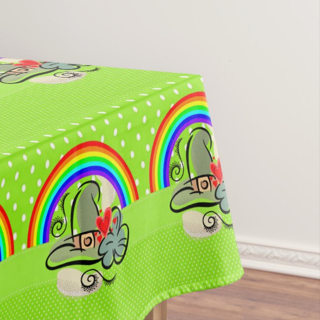 Tablecloth Saint Patrick's Day Rainbow (In Situ)