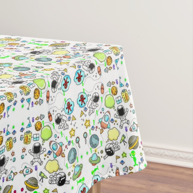 Tablecloth Spaceships Aliens Stars (In Situ)
