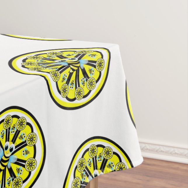 Tablecloth Summer Fun Bumblebee Lemon (In Situ)