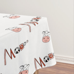 Tablecloth White Cows Moo Farmers