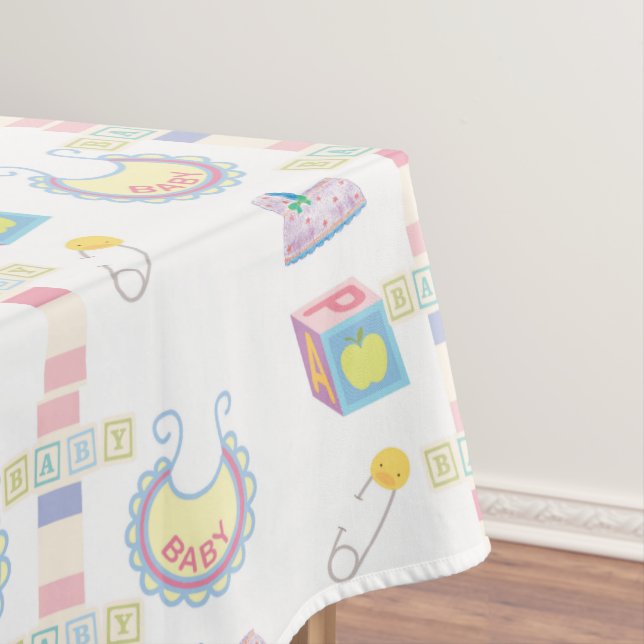 Tablecloth White New Baby Shower  (In Situ)
