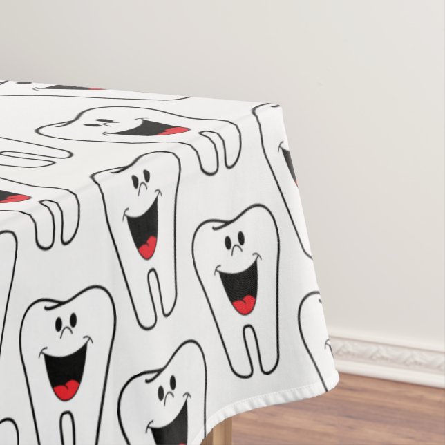 Tablecloth White Teeth Smile Dentist (In Situ)