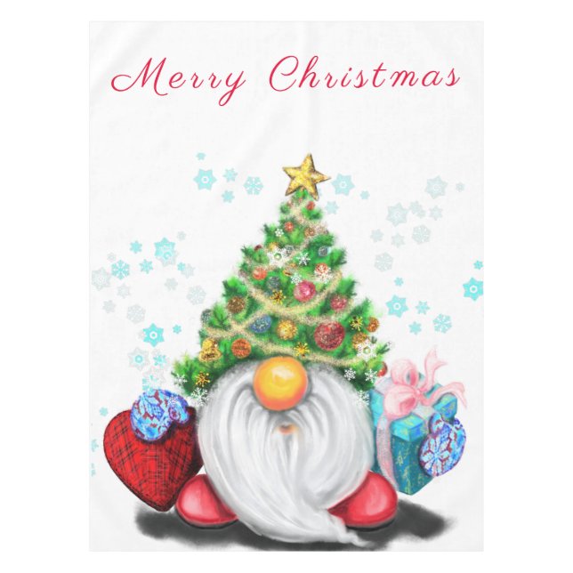 Tablecloth with Christmas Gnome (Front)