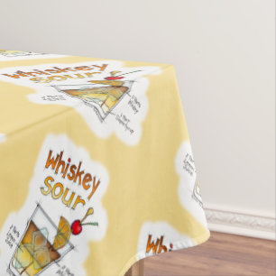 TABLECLOTHS - WHISKEY SOUR RECIPE COCKTAIL ART