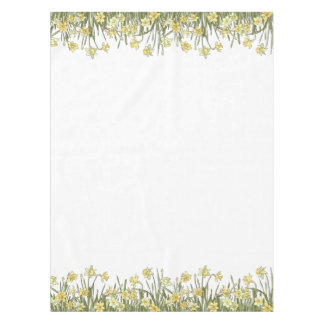 Tablecloths with floral border of yellow daffodils
