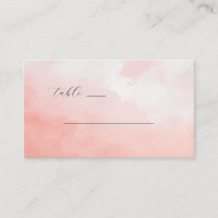 "Tabled" Romantic Pink Gradient Place Card