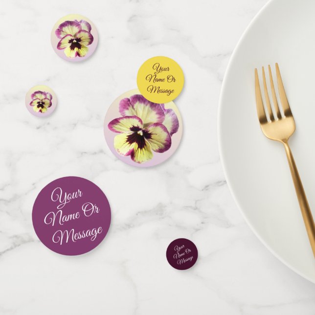 Tablefetti - Burgundy Blotch Pansy Confetti (Group)