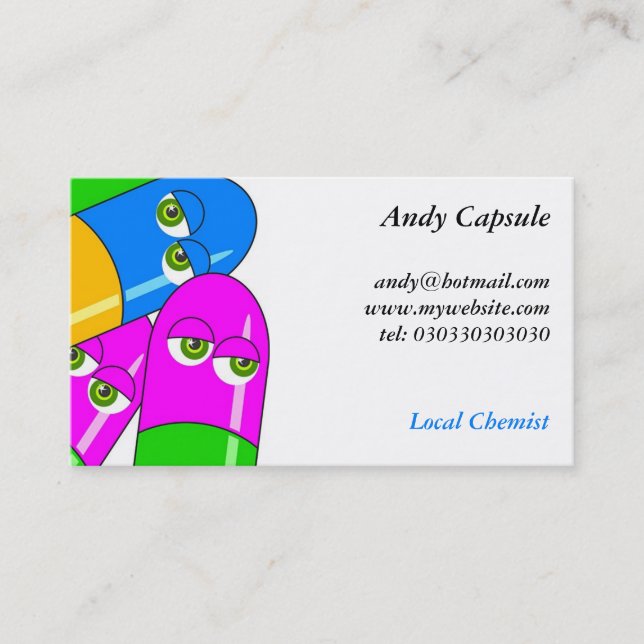 Tablet Capsules Business Card (Front)