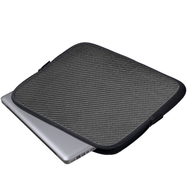 Tablet & Laptop Sleeve - Carbon Fibre - Black (Front Bottom)