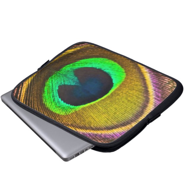 Tablet & Laptop Sleeve - Peacock Feather (Front Bottom)