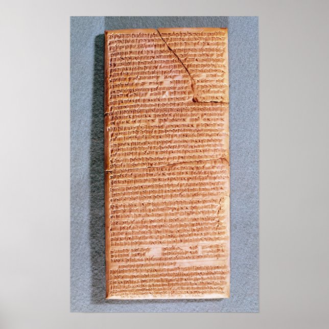 Tablet relating the ritual sacrifices poster (Front)