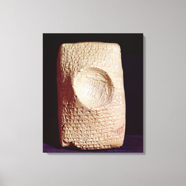 Tablet with cuneiform inscription canvas print (Front)