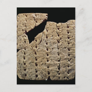 Tablet with cuneiform script, from Uruk Postcard