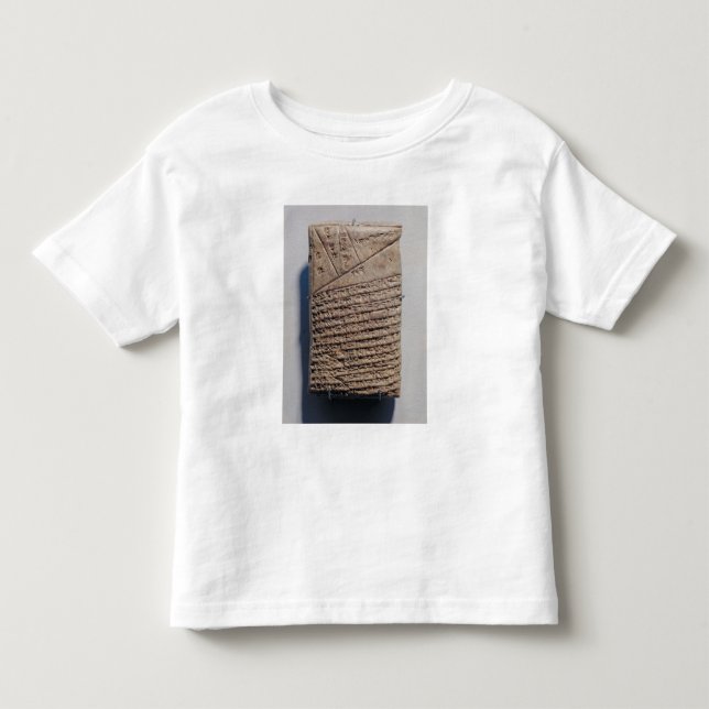 Tablet with fourteen lines of a mathematical text toddler T-Shirt (Front)
