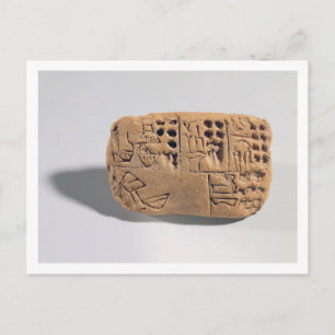 Tablet with pictographic inscription, Protoliterat Postcard