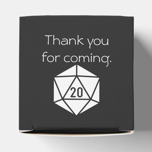 Tabletop Chic in Black Favour Box (Top)