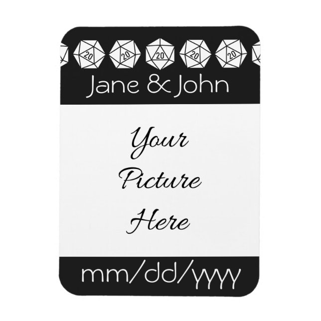 Tabletop Chic in Black Save-the-Date Magnet (Vertical)