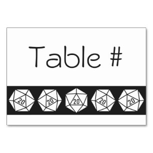Tabletop Chic in Black Table Card