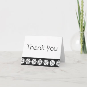 Tabletop Chic in Black Thank You Card