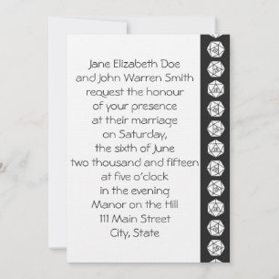 Tabletop Chic in Black Wedding Invitation