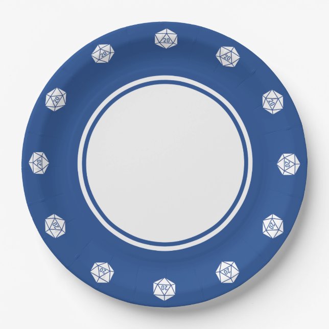 Tabletop Chic in Blue Paper Plate (Front)