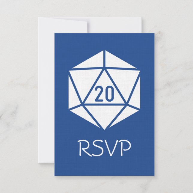 Tabletop Chic in Blue RSVP Card (Front)