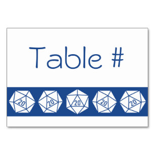 Tabletop Chic in Blue Table Card